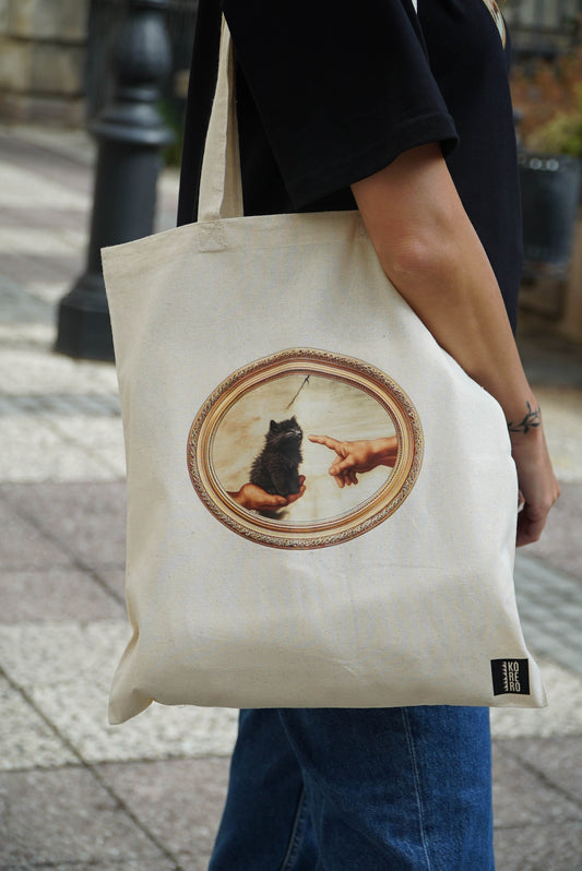 Creation of Purrfection Cotton Tote Bag