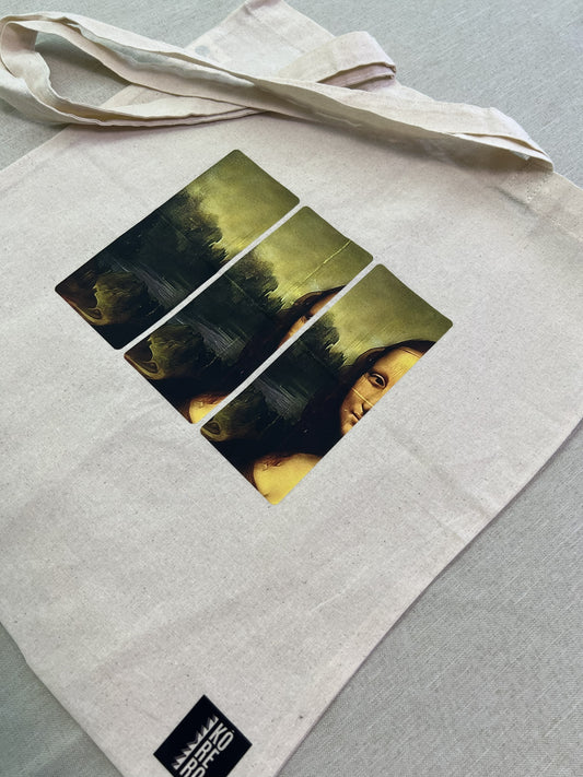 Silent Smile Cotton Tote Bag